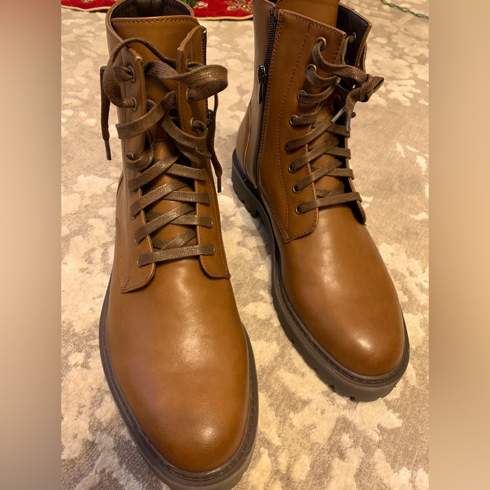 Black&Brown Mens Stylish Boots with Spear Lace